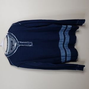 Driftwood Blue Henley Long Sleeve Shirt